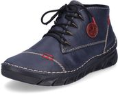 Rieker dames veterboot blauw
