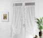 LINDER 0110/10/501 Bonne Femme Gordijn voor gordijnroedes, effen, voile, lichtdoorlatend, wit, 2 stuks, 95 x 210