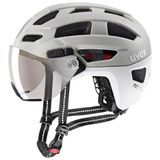uvex finale visor - Racefiets Full Face helm - Unisex - Volwassenen - White;Sand - Verstelbaar - Inclusief vizier