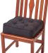 Unyqoos® Coussin d'assise confortable noir avec revêtement en velours