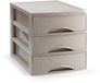 Plasticforte Ladekastje bureau organizer SORTED - 3 lades - beige