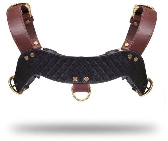 Liebe Seele The Equestrian Leather Chest Harness Leren Harnas Riemenbody S/M Zwart/Bruin