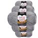 Knit Me DK Dubbel breigaren, hypoallergeen, acryl, 5 x 100 g (staalgrijs)