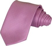 Fako Fashion® Luxe Stropdas - Roze/Paars Gewafeld - 145cm x 8cm - Polyester