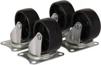 Soer BV Roulettes de meubles roulettes pivotantes 50 mm noir - set de quatre