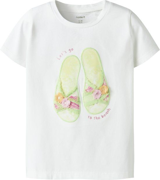 NAME IT Meisjes T-shirt met korte mouw en ronde hals - Maat 86