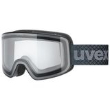 uvex pyrit - Skibril voor volwassene - filtercategorie 0 - contrastverhogend - black matt dl/clear-clear S0 - one size