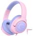 Merkloos Koptelefoon kinderen - 85 dBA veilig volume - Opvouwbaar - HD stereo - Roze