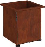 vidaXL Plantenbak met led Roestkleurig 40 x 40 x 40 cm