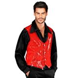 Widmann Finidi Pailletten gilet vestje rood M/L