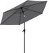 LifeGoods Parasol - Jardin - Ø270 cm - Inclinable 30° - Imperméable - Gris foncé