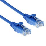ACT Blauwe 0.25 meter LSZH U/UTP CAT6 datacenter slimline patchkabel snagless met RJ45 connectoren DC9652