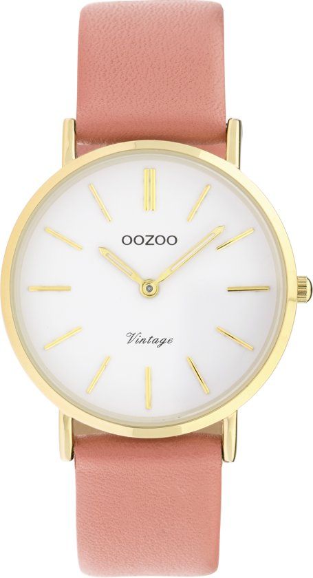 Oozoo Vintage C9977 Roze Goudkleurig Horloge 32mm