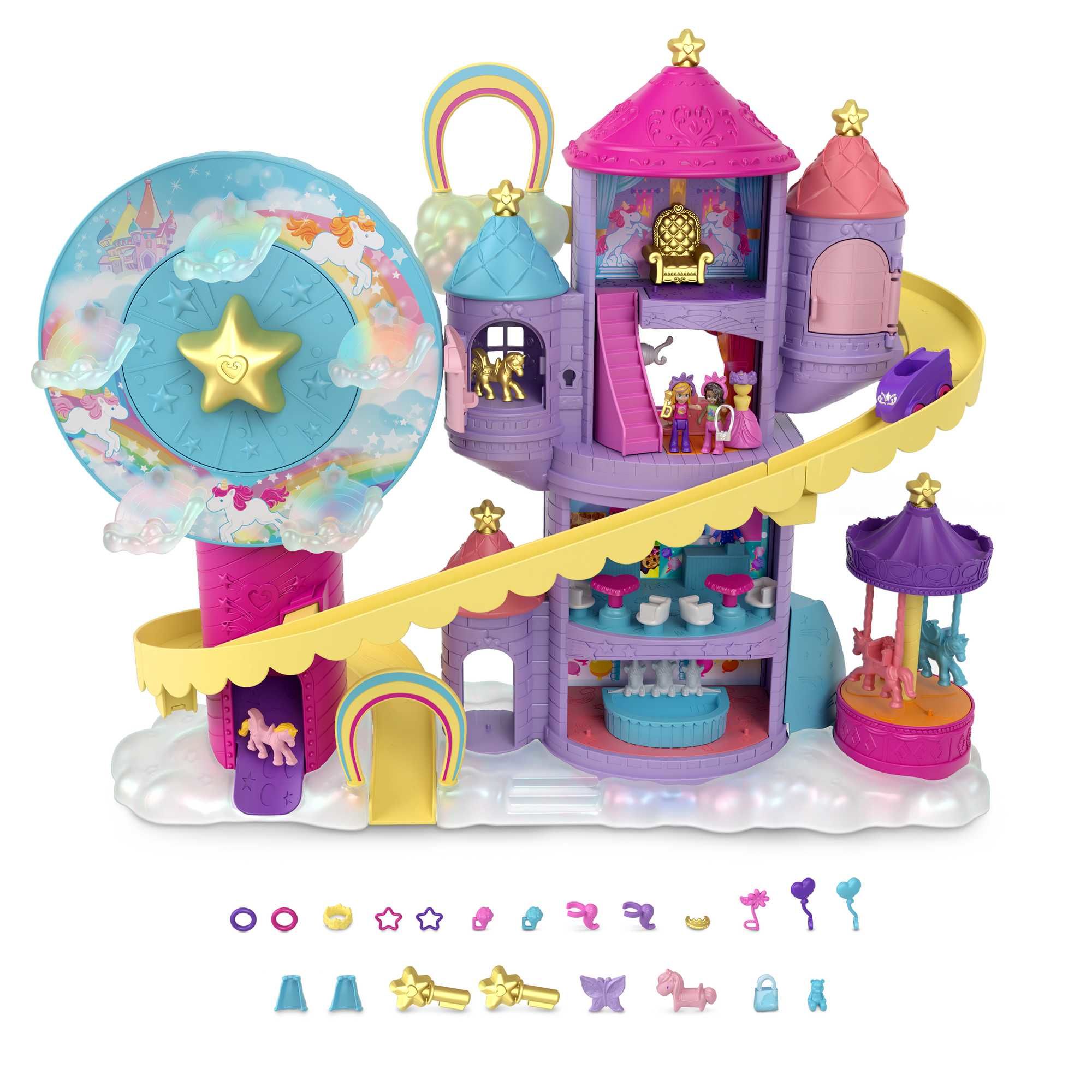 Polly Pocket REGENBOOGSPEELLAND Pretpark Speelset - Action/Adventure, Multicolour, 4+ Years
