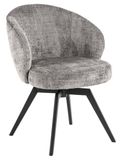 AC Design Darlene eetkamerstoel Beige Stof Staal Zwart