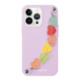 case&me iPhone 11 Hart Ketting Beschermhoes Selfie Handvat Ketting Pastel Paars