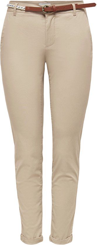 ONLY - ONLBIANA MW COTTON BELT CHINO PNT NOOS - Humus - 38/32