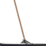 Betra racloir de sol/racloir de douche - pour eau métal/caoutchouc 75 cm - avec manche en bois 130 cm