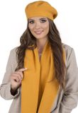 Vivisence Dames Winter Baret En Sjaal Set - Honingkleurig