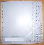 Durable 651410 Tabbladen met bedrukte tabs Jan-Dez, 12-delig, A4 staand, PP, grijs