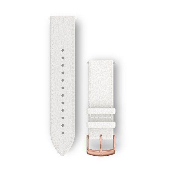 Garmin Quick Release Band - 20 mm - Leer - Wit - Roségoud
