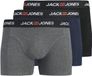 JACK&JONES JACCORP OLD LOGO TRUNKS 3 PACK Heren Onderbroeken Black Logo 95% biologisch katoen, 5% Elastan S