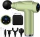 Mini masseur - 32 vitesses, 4 têtes de massage, écran LCD, étui de transport portable - masseur pour la récupération musculaire et le soulagement de la douleur