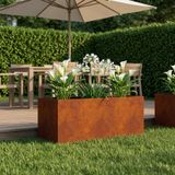 VidaXL Plantenbak roestkleurig 100 x 40 x 40 cm weervast staal