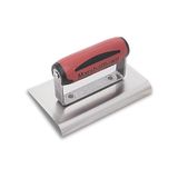 Marshalltown troffel, gebogen uiteinden, Durasoft handgreep, R 10mm, L 13mm, roestvrij staal, afmetingen: 152x102 mm