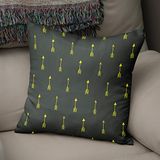 Bonamaison Decoratieve kussenhoes Neon Geel & Fume, Gooi kussenhoezen, Home Decoratieve kussenslopen voor woonkamer, bank, slaapkamer, maat: 43x43 cm - ontworpen en vervaardigd in Turkije