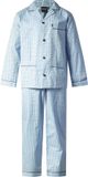 Gentlemen - Klassieke Heren Pyjama 9451 met Doorknoop - 100% Katoen - Blauw - Maat 60