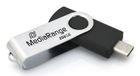 MediaRange MR1955 256 Go USB Type-C 3.2 Gen 1 Clé USB, Noir/Argent