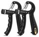 Merkloos Grip 2 Stuks Grip Krachttrainer met Verstelbare Weerstand 10-100 kg