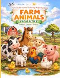 Fun Farm Animals A to Z: Fun and Educational Coloring Activity Book