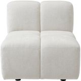 Vente-unique Fauteuil in gebroken wit getextureerde stof CARLIVI
