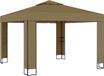 vidaXL Prieel met dubbel dak 180 g/m² 3x3x2,7 m taupe
