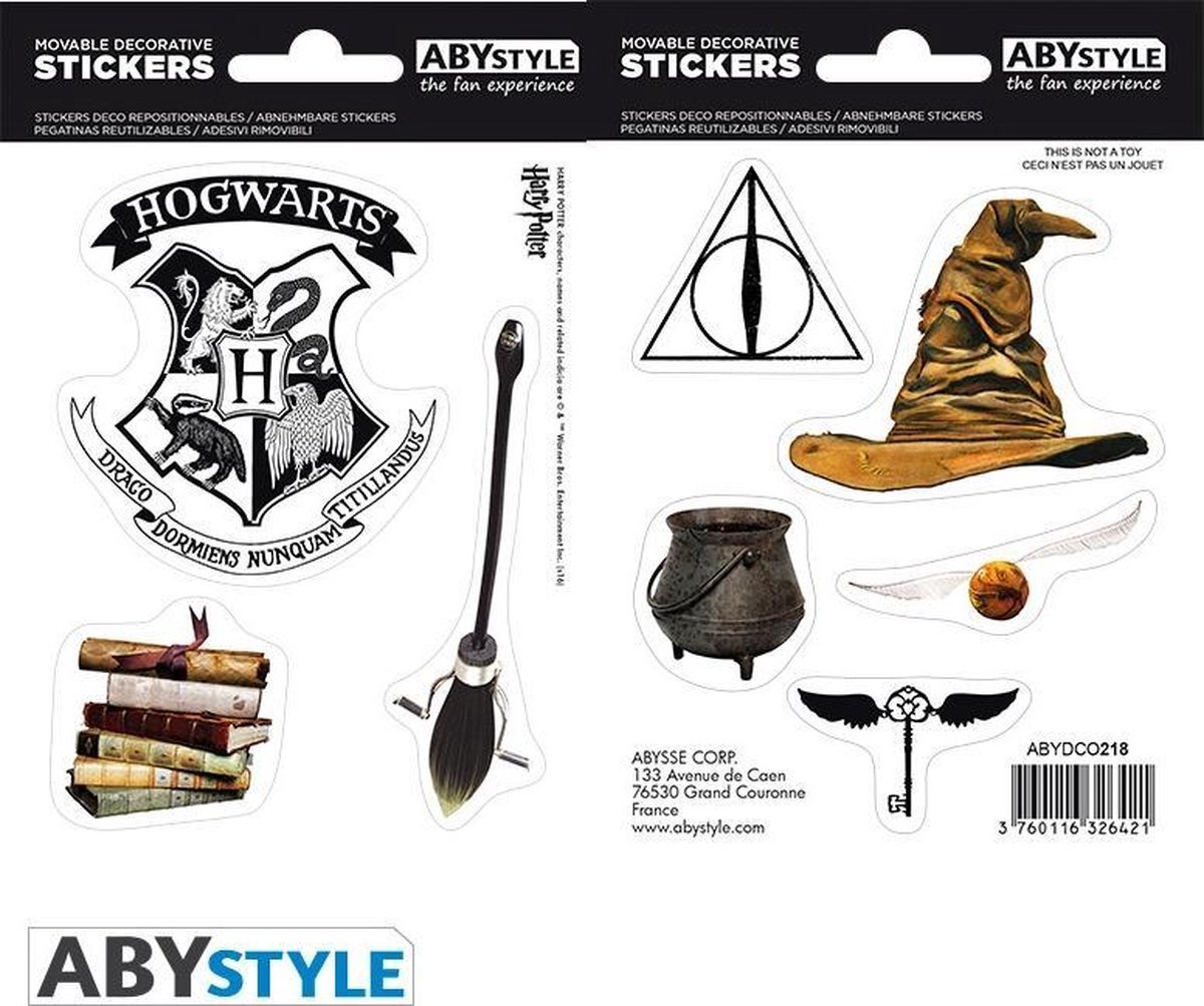 Abystyle HARRY POTTER - Stickers - 16x11cm/ 2 planches - Magical Objects