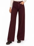 RED BUTTON Claudette Tencel Twill Pantalon Femme Rouge