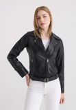 Felix Hardy Leren Jas Dames Zwart - S