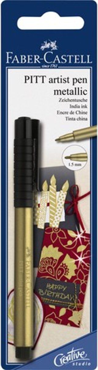 Faber-Castell Pitt Artist Pen 250 Gold - Tekenstift - 4005401673972