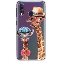 Samsung Galaxy A40 Siliconen hoesje Grappige Giraf