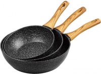 Klausberg Wokpannenset 7508 - 20/24/28 cm - Zwart