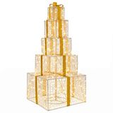vidaXL Kerstcadeaudozen met LED - 250 LED's - Warmwit - 120 cm