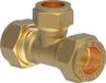 KIRCHHOFF MS T-stuk, blanc, 22 mm x 18 mm x 22 mm, raccords à compression pour tube de cuivre