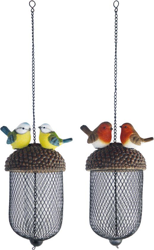 Esschert Design Vogelvoederhuis - 13,5 x 22,2 cm - Bruin - Polyresin - Hangend