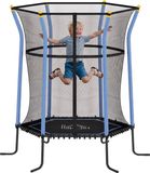 Homcom Trampoline enfant - Acier - 122 x 111 x 190 cm - Bleu