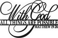 Vivegate With God All Things Are Possible Metalen wanddecoratie, 45 x 30 cm