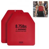 VEVOR Gewichtsvestplaten, 4 kg paar, premium stalen verzwaarde platen, voorgevormde ergonomische pasvorm - WOD's, extra gewicht voor vesten, voor krachttraining, hardlopen, fitness, zware trainingen