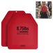 VEVOR Gewichtsvestplaten, 4 kg paar, premium stalen verzwaarde platen, voorgevormde ergonomische pasvorm - WOD's, extra gewicht voor vesten, voor krachttraining, hardlopen, fitness, zware trainingen