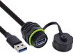 InLine USB-A koppelaar, IP68, afgeschermd, bus naar stekker, 50cm